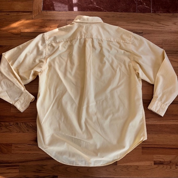 GAP Lemon Yellow Cotton Button Down Shirt L - Picture 5 of 5